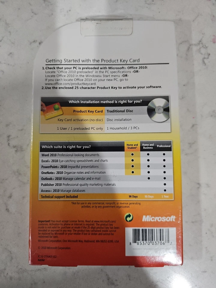 Microsoft Office Home and Student 2010 Full Retail Windows Key Card 1 PC License - Image 3 of 4