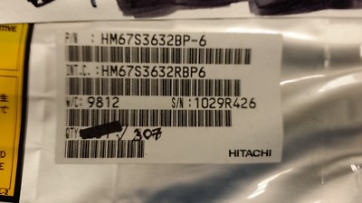 (1 PC) HM67S3632BP6 HITACHI 32KX36 STANDARD SRAM, 3.5ns, PBGA119 