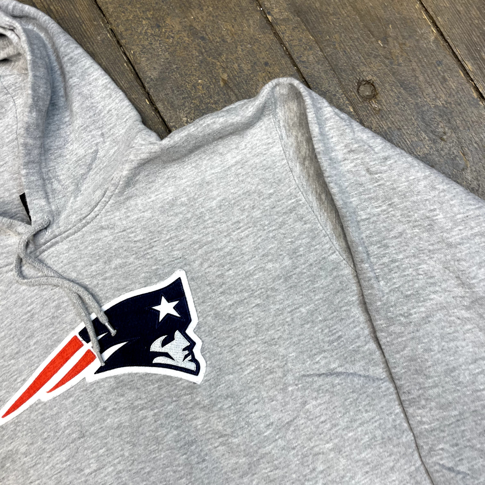 NFL Hoodie Vintage Y2K New England Patriots Hoodie, Grey, Mens Large image 4