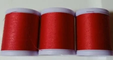 Coats & Clark Dual Duty S940 FINE THIN Sewing Thread Lot 3 spools 225 yd ea RED