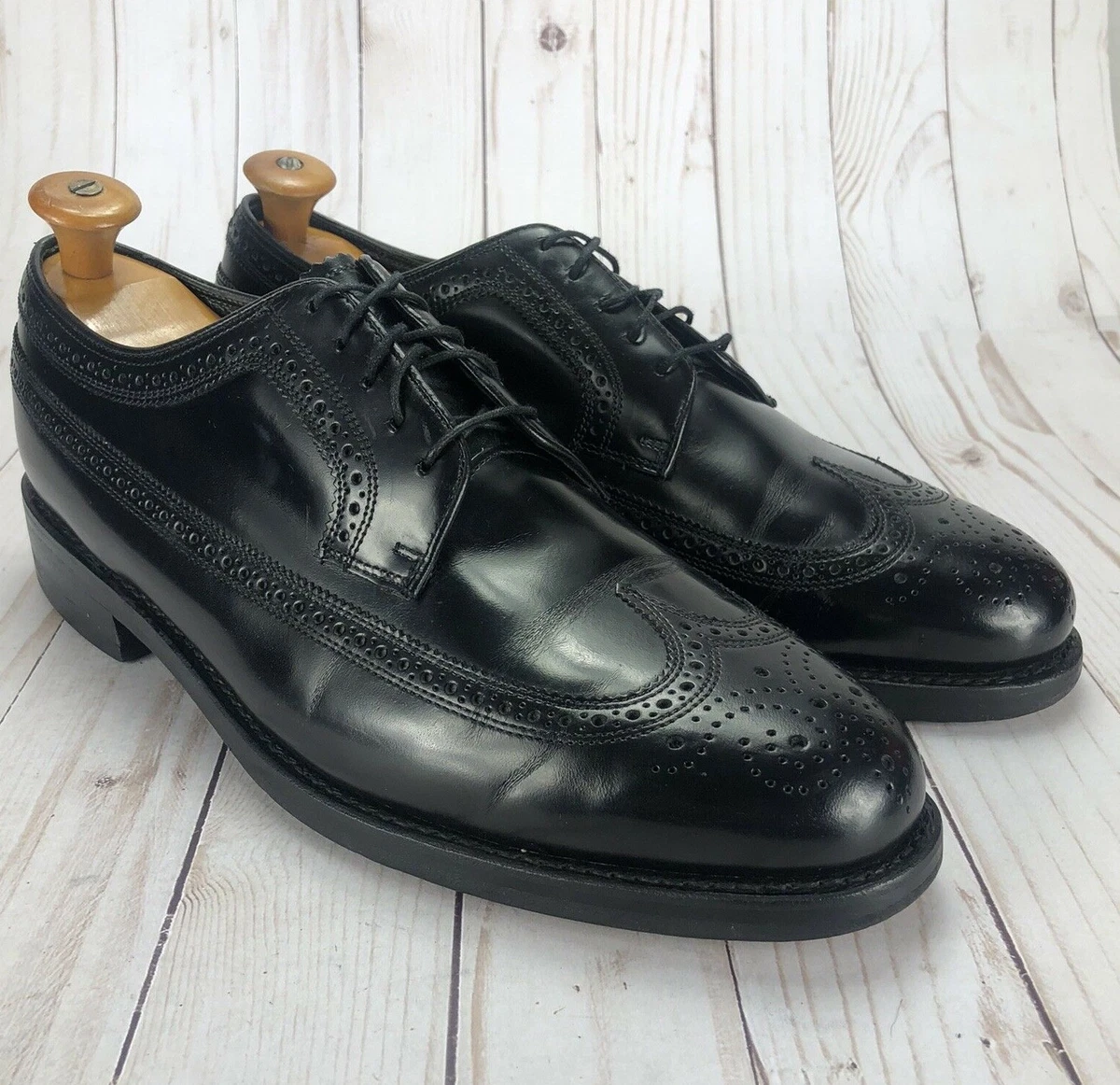 Florsheim Imperial Kenmoor Longwing Oxford Shoes Black Leather Mens Size  10.5 3E