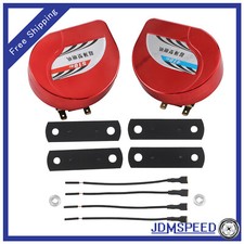 2PCS Compact Car Horn Truck Horn 12V Horn Waterproof High Low Tone Universal