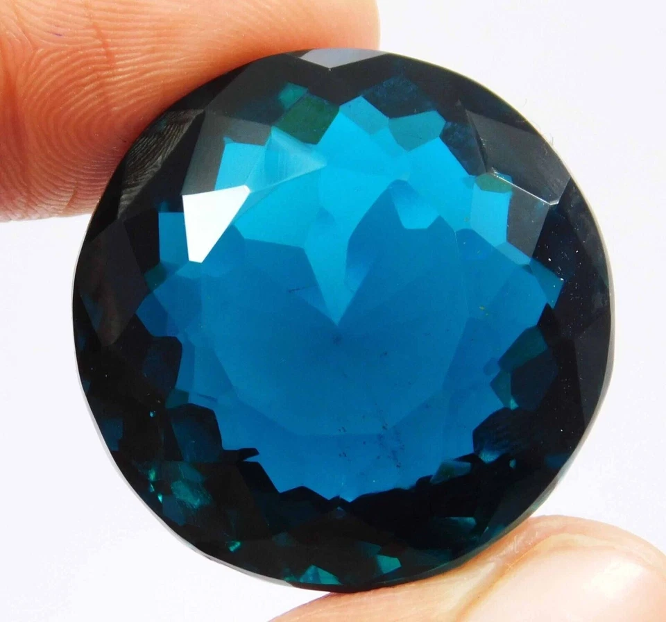 70.65 Ct. Large Blue Tanzanite Round Faceted Cut Loose Gemstone Gift for Women - Image 4 of 4