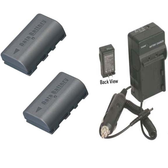 TWO Batteries + Charger for JVC GR-D775E GR-D775U GR-D775US GR-D775EK GR-D775EX