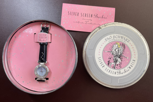 FAO Schwarz Silver Screen Barbie Watch Brand New W/Tags & COA