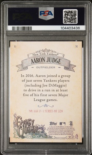Aaron Judge RARE ROOKIE RC TOPPS INVESTMENT CARD SSP YANKEES MVP ROY MINT PSA 9 - Picture 2 of 2