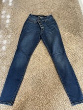 Women s Button Fly Jeans-High Rise-size Small Regular Skinny