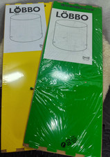 IKEA LOBBO LAMPSHADE VINYL 15cm 6" SET OF 2 GREEN & YELLOW BRAND NEW SEALED