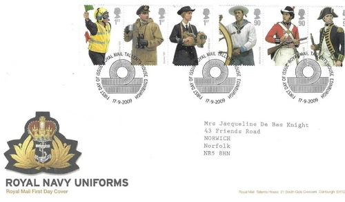 GB Comm/FDC - Royal Navy Uniforms - Edinburgh -  2009 (RM994)