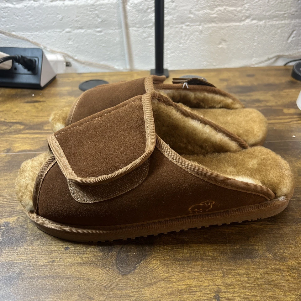 Zapatilla envolvente LAMO para hombre talla 9 gamuza piel de oveja Foto 3 de 4