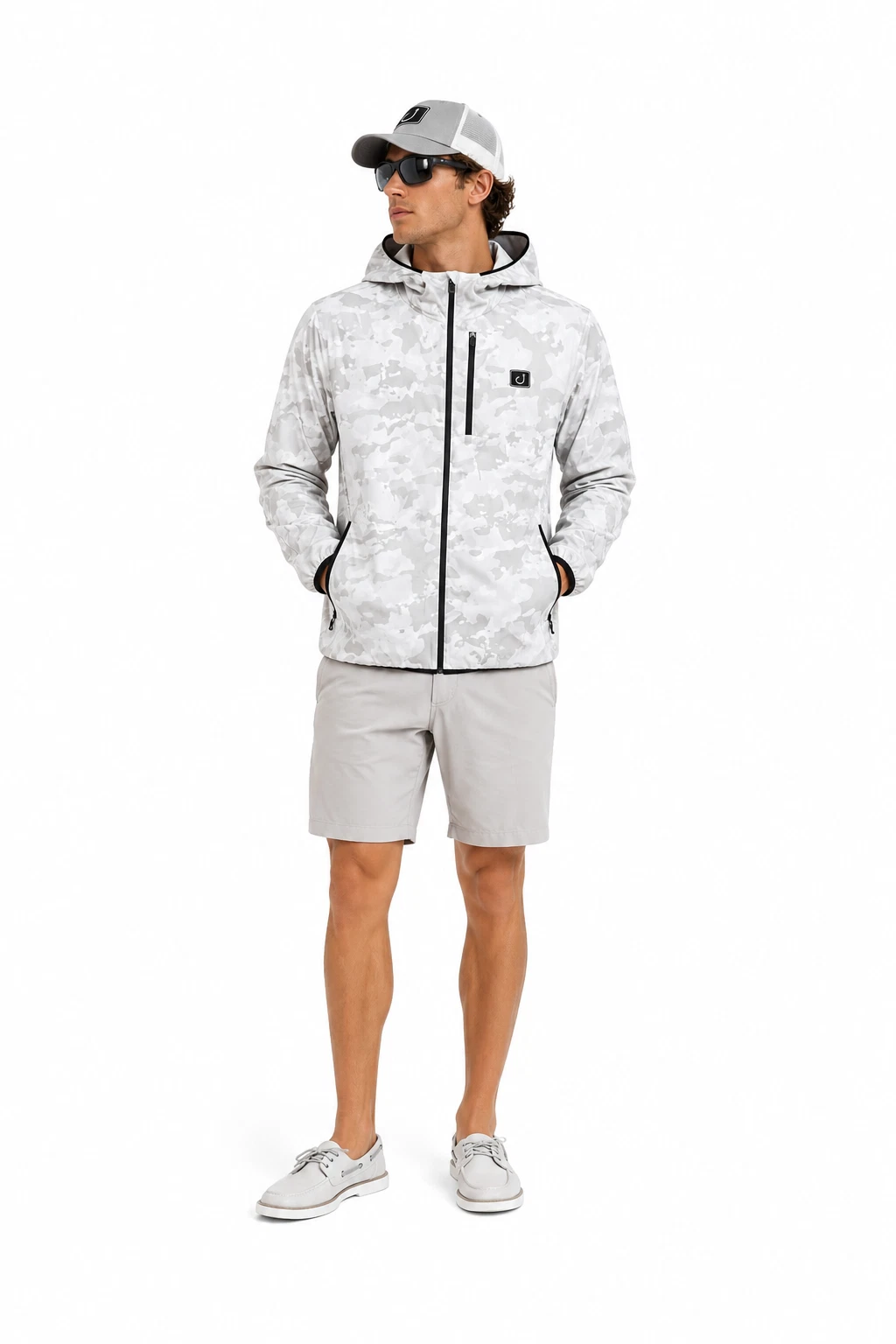 AVID Runabout Performance Camo Fishing Windbreaker Jacket Lightweight Men’s Med