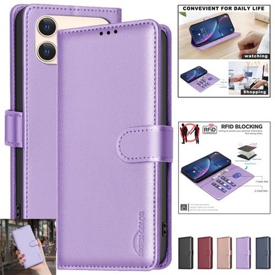 Flip Case Leather Wallet Cover For iPhone 17e 17 Pro Max 16 15 14 13 12 11 8Plus