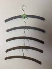 5 Vintage Retro Crochet Hangers Art Deco Shades Of Grey Grays