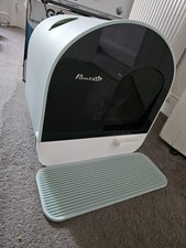 PawHut Cat Litter Box Kitten Litter Tray with Lid, Scoop, Filter, Flap Door
