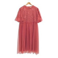 JessaKae Juliette Raspberry Pink Tulle Embroidered Midi Dress 3X Plus Size