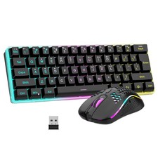 60 Wireless Gaming Keyboard  Mouse Combo with Rechargeable Battery, Ultra-C...