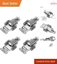 4Pcs Stainless Steel Toggle Latch Lock Spring Loaded Draw Clamp for Cabinets