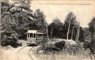 Orange Mountain Trolley NJ Halftone Postcard c. 1910 F.B.G. Series Unposted