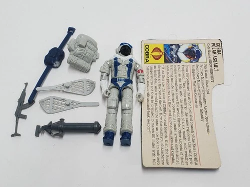 1985 Snow Serpent v1 100% Complete File Card Vintage Figure GI G.i. Joe Cobra
