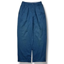 Vintage 40s Atomic Striped Cuffed Gabardine Pants Trousers Union Made Sanforized