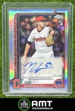Nic Enright RC 2025 Topps Chrome Update 271/499 Auto Refractor Guardians