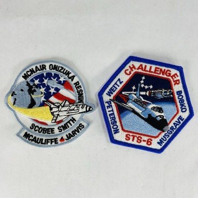 NASA Challenger Mission STS-51-L  & STS-6 Space Shuttle Tribute Patches