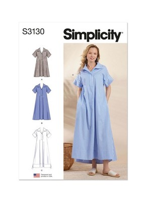 Simplicity 3130 Schnittmuster Misses Damen Kleid Größe 6-14 & 16-24 ungeschnitten Erwachsene