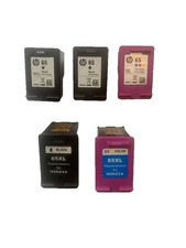 5X HP65 EMPTY INK CARTRIDGES FOR REFILL/2 Black/1 Color/1 XL Black/1 XL Color