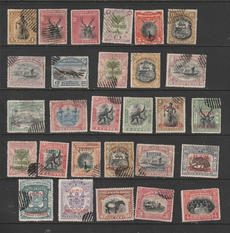 North Borneo Selection 1854-1922 Mint-Used