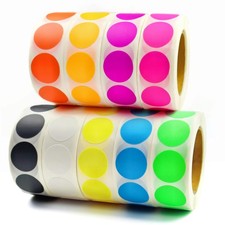 4050 PCS 9 Color 3/4" Colored Dot Stickers Round Color Coding Labels Circle P...