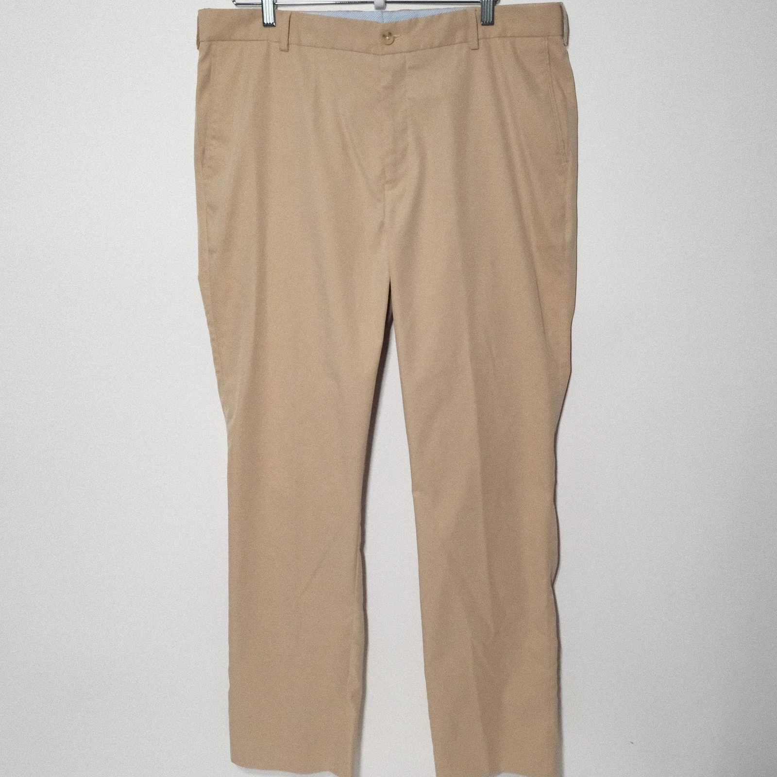 Peter Millar Mens Flat Front Performance Pants 38x31 Tan Khaki