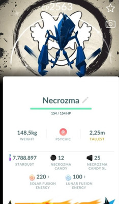 Shiny Necrozma mit Go Fest 2026 Hintergrund | Pokémon GO