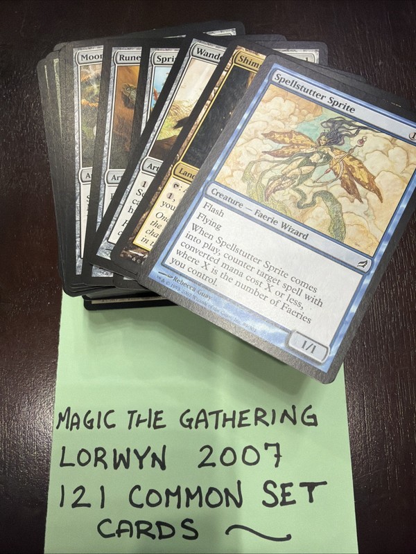 LORWYN Complete 121 Card COMMON SET MtG W/ ponder spellstutter sprite Magic NM