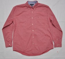Tommy Hilfiger Classic Fit RED Button Down Shirt MENS SIZE XL
