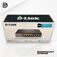 D-Link 8-Port Gigabit PoE Desktop Network Switch (SEALED)