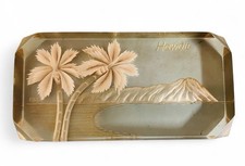 Vintage Lucite Hawaiian Souvenir WithEtched Beach Scene