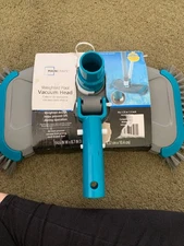 Mainstay Weighted Pool Vacuum Head, Side Brush, Swivel Connection