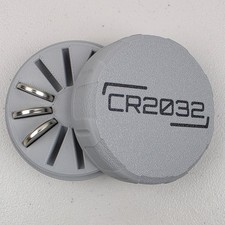 CR2032 Battery Storage Case Container Holds 12 Batteries Screw On Lid 3D Printed