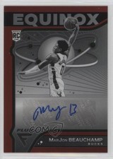 2022-23 Panini Flux Equinox Red Prizm 17/35 MarJon Beauchamp #EA-MBC Auto q2r