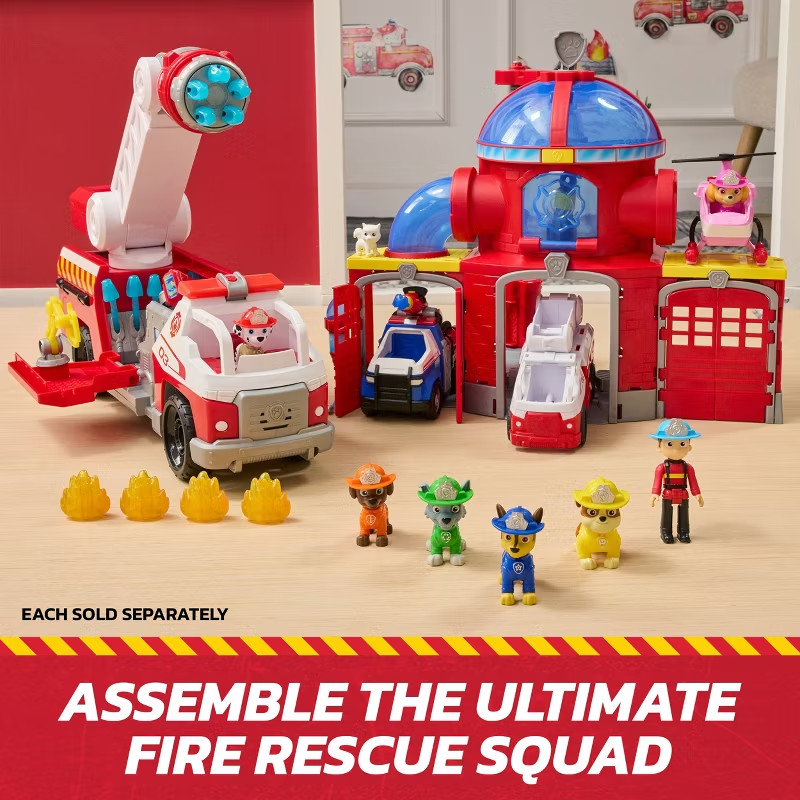 PAW Patrol Fire Rescue Command Center with Marshall Figure, 