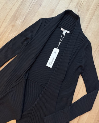Neu Esprit Damen Offene Long Strickjacke Cardigian  Gr. S Schwarz
