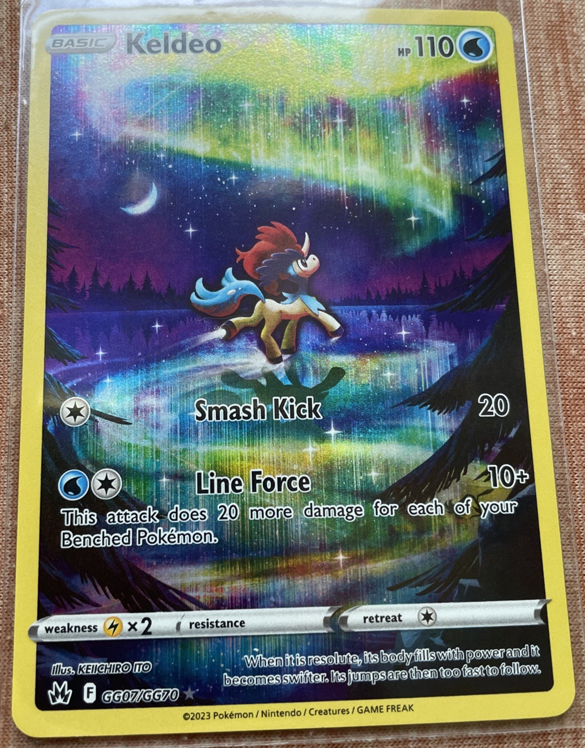 Pokemon Keldeo GG07/GG70 Crown Zenith: Galarian Gallery Holo