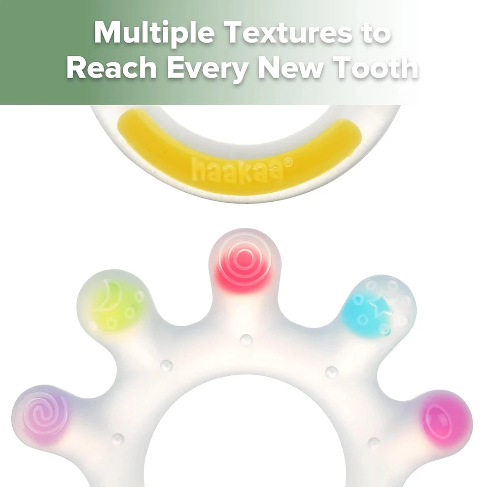 Mordedor de palma Dinky Digits, juguetes para la dentición del bebé, mordedores de silicona de grado alimenticio para  Foto 3 de 4