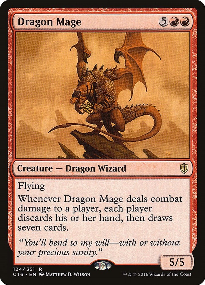 Dragon Mage-124-NM-Commander 2016-Magic