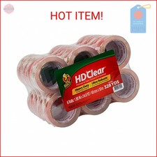 Duck HD Clear Packing Tape Refills - 24 Rolls of Strong Heavy Duty Packing Tape