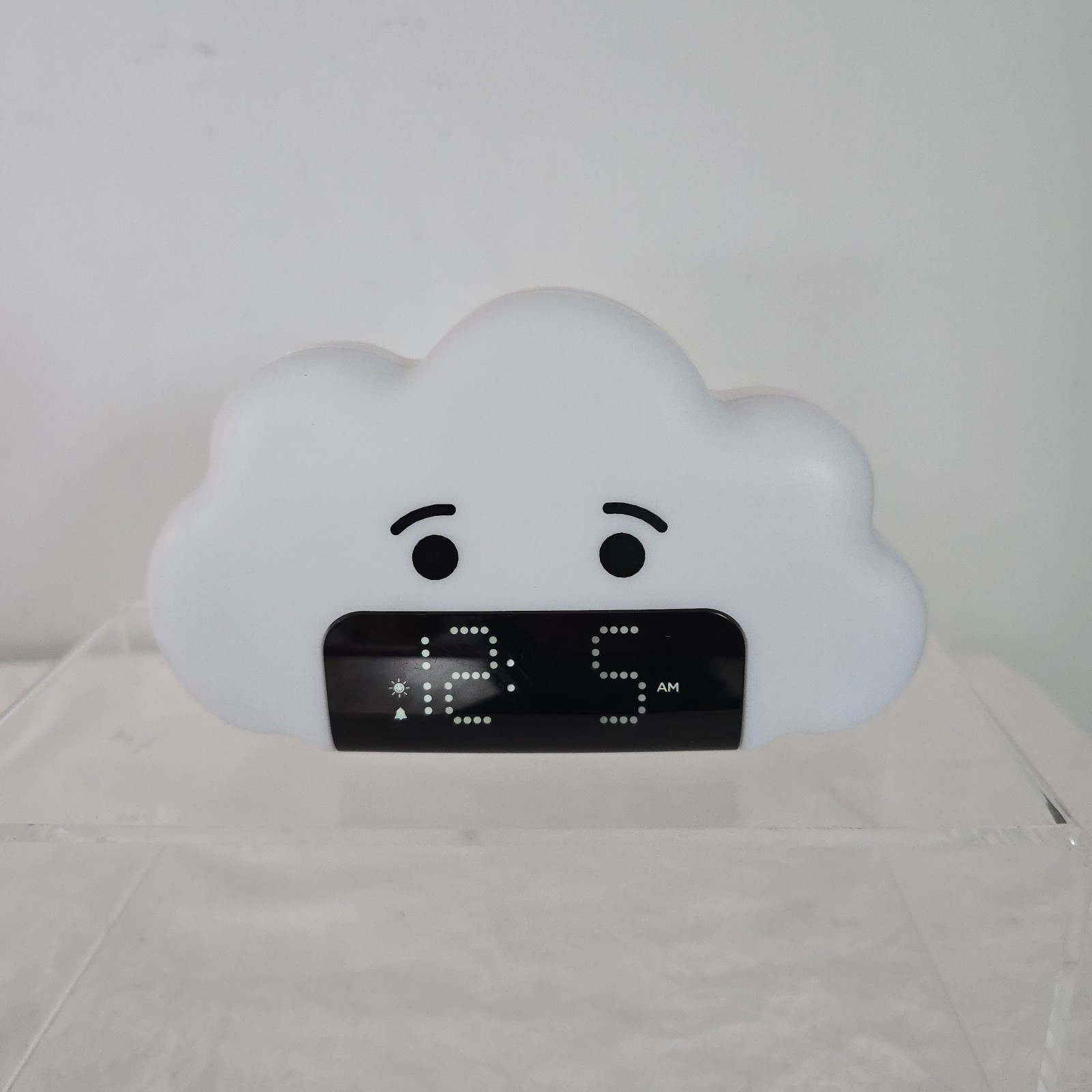 White  Digital Bedroom Clock