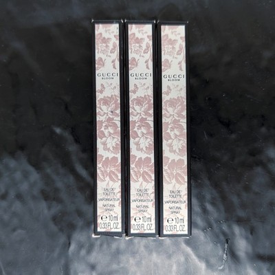 Gucci Bloom Eau de Toilette 3x 10ml/0.33oz Travel Perfume Spray New w/Box 