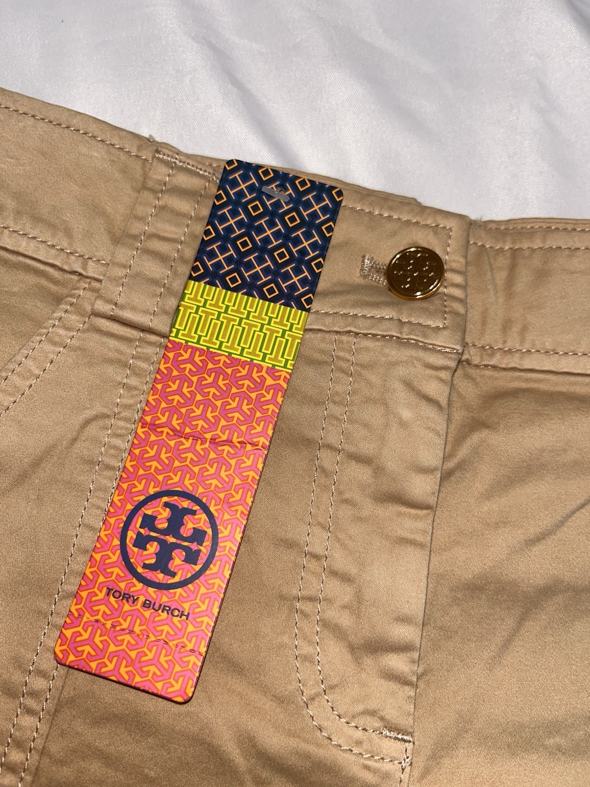 NWT Tory Burch Italian khaki serafina shorts. Size 10. 4” inseam, retails $175 thumbnail 3
