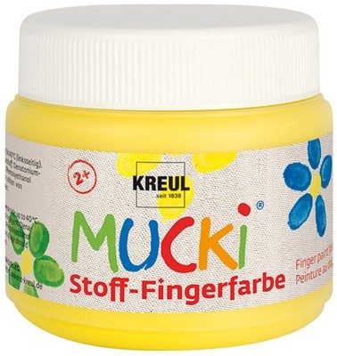 KREUL Stoff-Fingerfarbe 'MUCKI', gelb, 150 ml