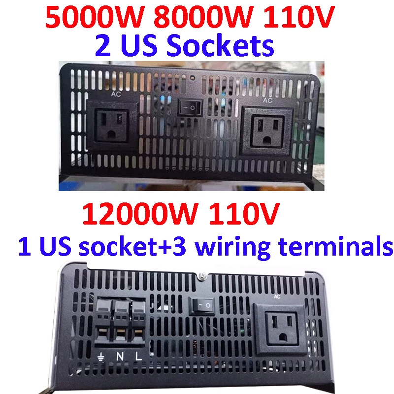 Inversor de onda sinusoidal pura 5000W 8000W 12V 24V 48V 72V 110V solar fuera de la red Foto 3 de 4